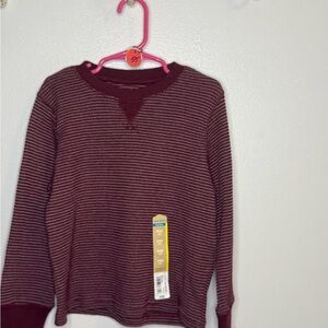 Red and White Long Sleeve Tees for Casual Comfort